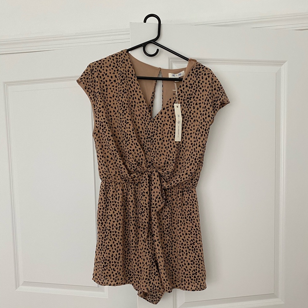 Cheetah print romper